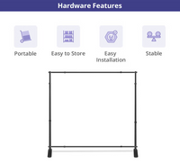 10 ft x 8 ft Step and Repeat Adjustable Banner Stands