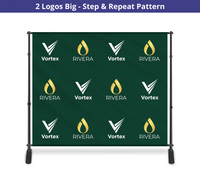 10 ft x 8 ft Step and Repeat Adjustable Banner Stands