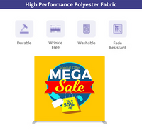 Straight Pillow Case Tension Fabric Backdrop